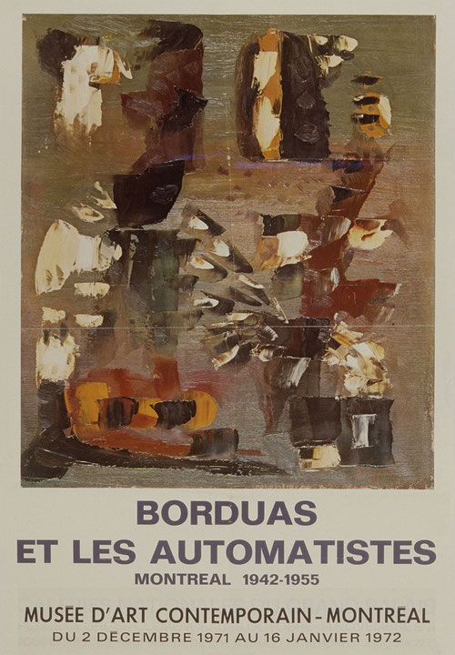 Affiche de l’exposition Borduas et les automatistes, Montréal 1942-1955