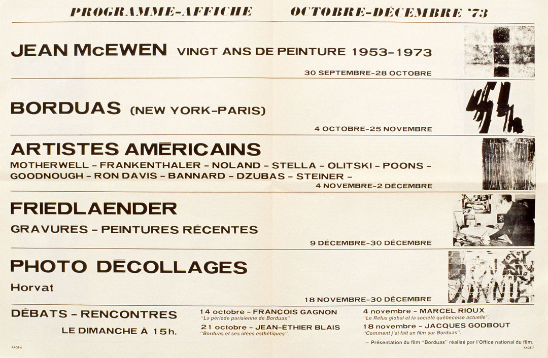 Affiche de l’exposition Jean McEwen : Vingt ans de peinture 1953-1973