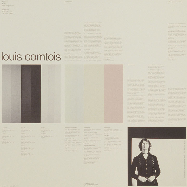 Affiche de l’exposition Peintures de Louis Comtois