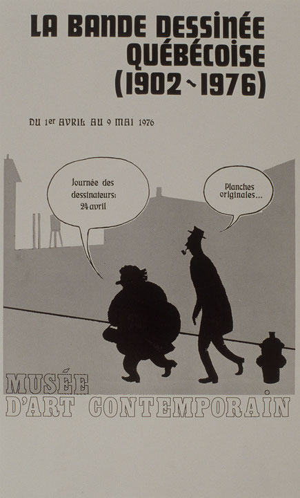 Affiche de l’exposition La bande dessinée québécoise 1902-1976