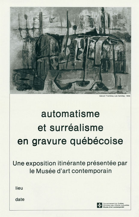Affiche de l’exposition Automatisme et surréalisme en gravure québécoise