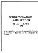 Recto du carton d’invitation de l’exposition Petits formats de la collection