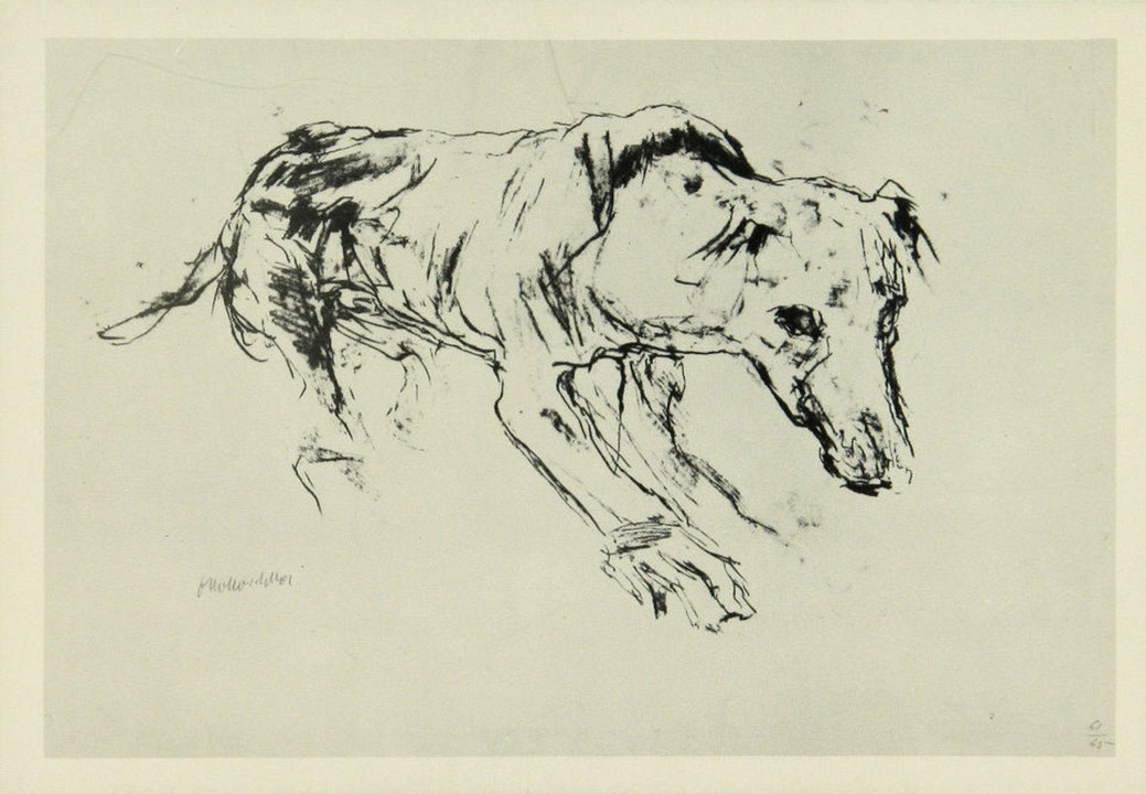 Recto du carton d’invitation de l’exposition Oskar Kokoschka