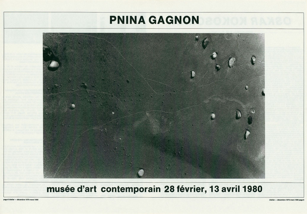 Affiche de l’exposition Pnina Gagnon