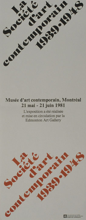 Affiche de l’exposition La Société d’art contemporain de Montréal 1939-1948