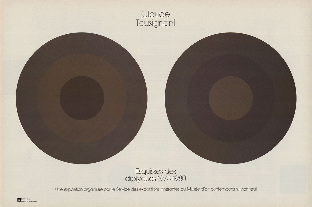 Affiche de l’exposition Claude Tousignant : esquisses des diptyques 1978-1980