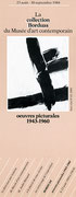 Recto du carton d’invitation de l’exposition La Collection Borduas du Musée d’art contemporain : œuvres picturales 1943-1960