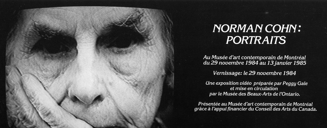 Recto du carton d’invitation de l’exposition Norman Cohn : portraits