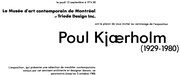 Recto du carton d’invitation de l’exposition Poul Kjaerholm