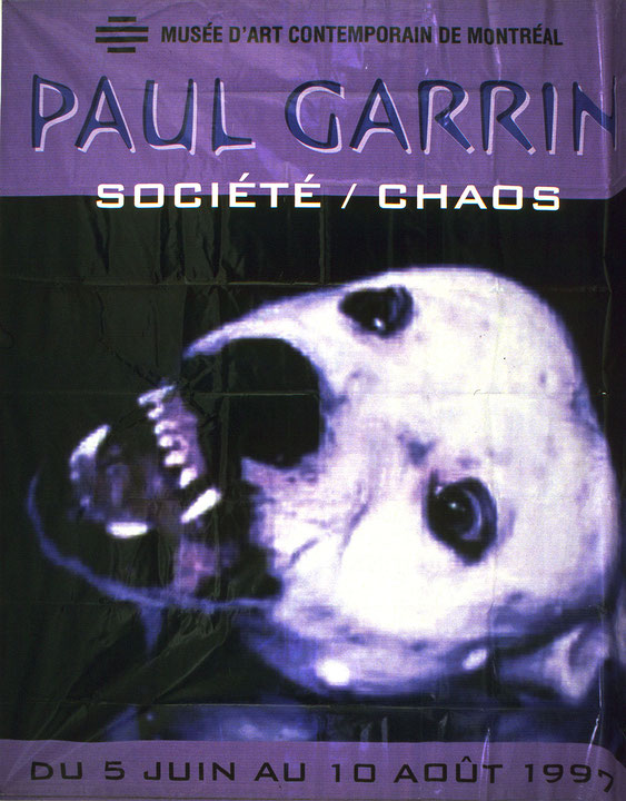 Bannière de l’exposition Paul Garrin Société/Chaos