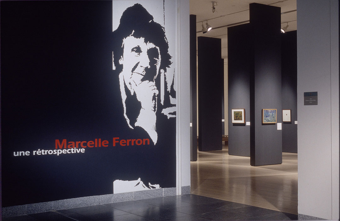 Vue de salle de l’exposition Marcelle Ferron, une rétrospective (Afficher en plein écran)