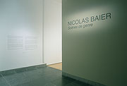 Vue de salle de l’exposition Nicolas Baier : Scènes de genre