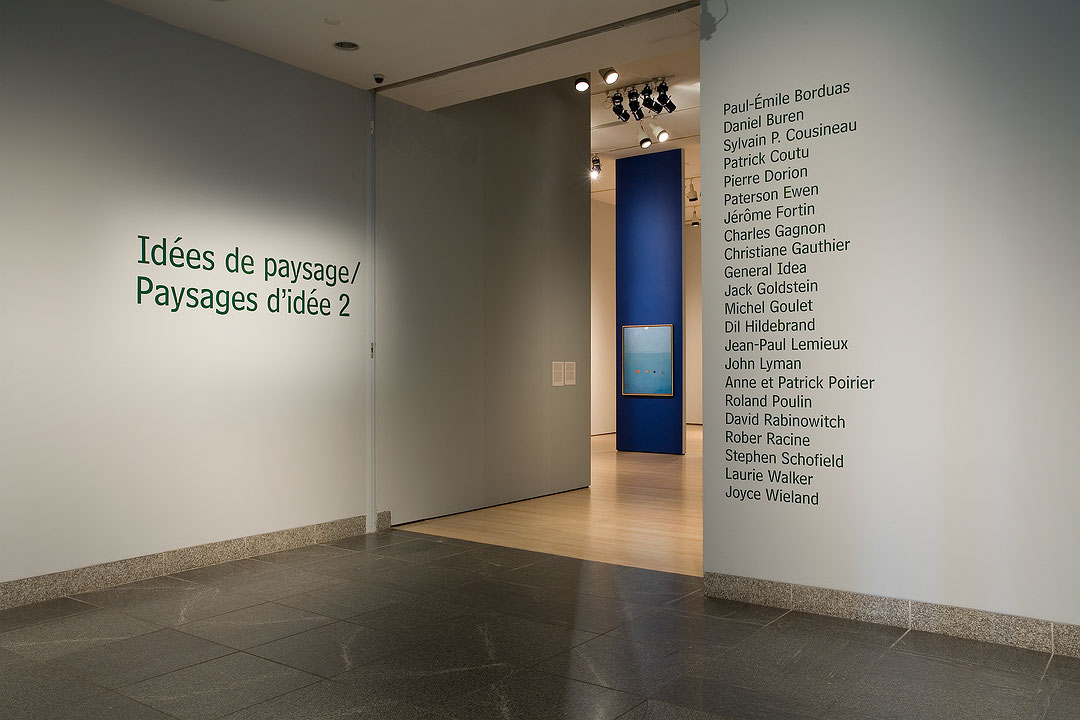 Vue de salle de l’exposition Idées de paysage / Paysages d’idées 2 (Afficher en plein écran)