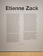 Vue de salle de l’exposition Etienne Zack