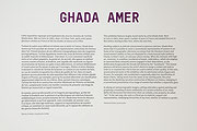 Vue de salle de l’exposition Ghada Amer