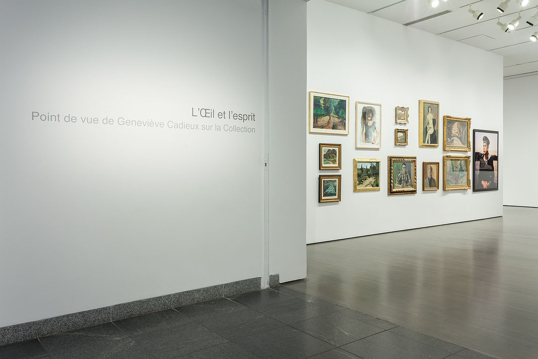 Vue de salle de l’exposition L’Œil et l’esprit : Point de vue de Geneviève Cadieux sur la Collection (Afficher en plein écran)