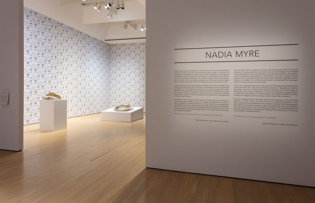 Vue de salle de l’exposition Nadia Myre (Afficher en plein écran)