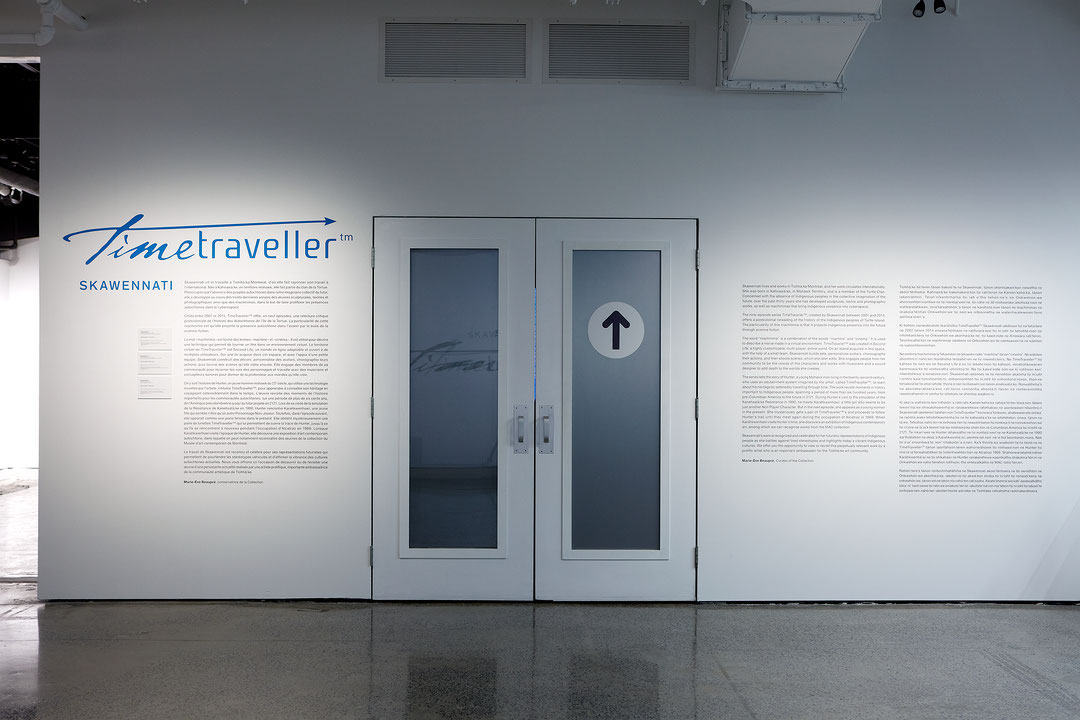 Vue de salle de l’exposition Skawennati : TimeTraveller™ (Afficher en plein écran)