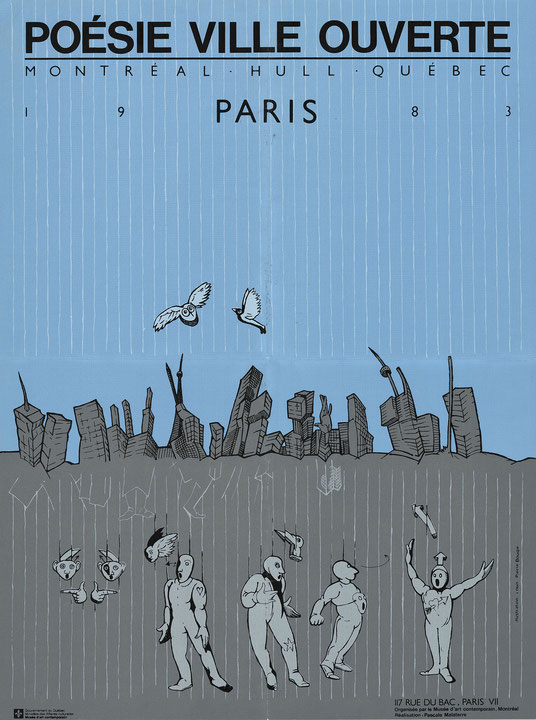Affiche de l’événement Poésie ville ouverte, Montréal - Hull - Québec - Paris