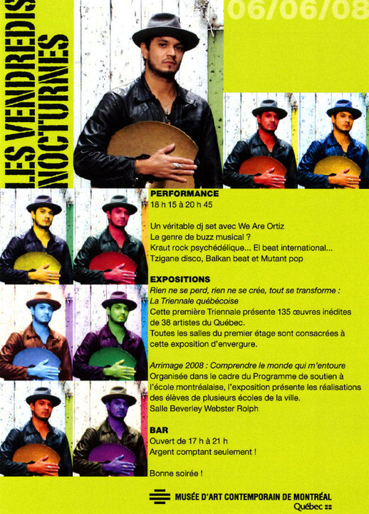 Recto du carton d’invitation de l’événement DJ We Are Ortiz