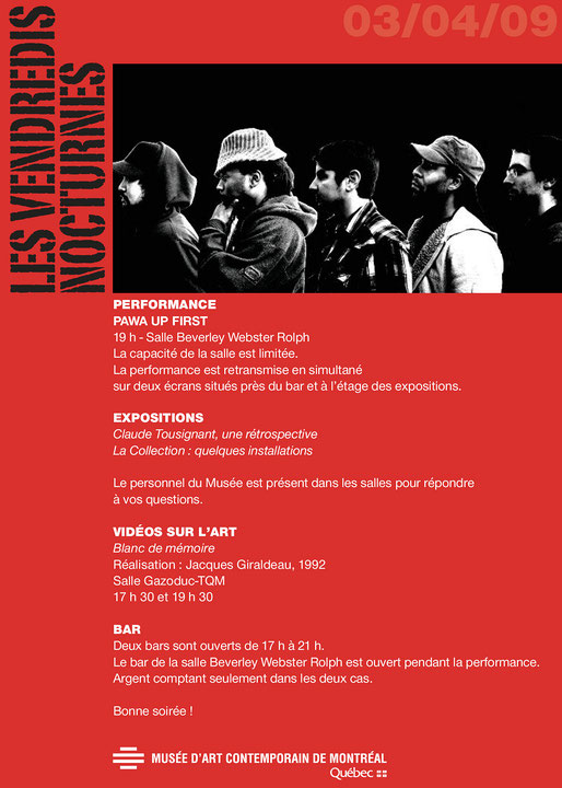 Recto du carton d’invitation de l’événement Pawa Up First