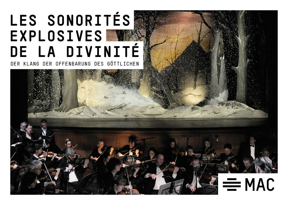Recto du carton d’invitation de l’événement Ragnar Kjartansson : Der Klang der Offenbarung des Göttlichen / Les Sonorités explosives de la divinité