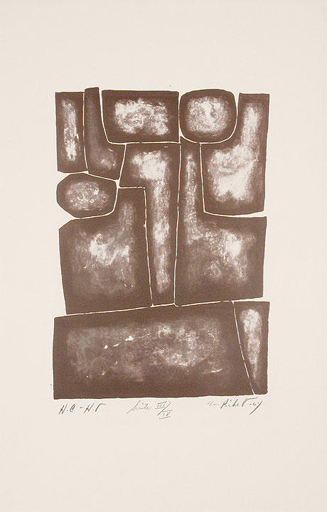 Photo de l’œuvre Sans titre (tirée de l’album « L’Eau et la Pierre », 1964) de Roland Pichet (Afficher en plein écran)
