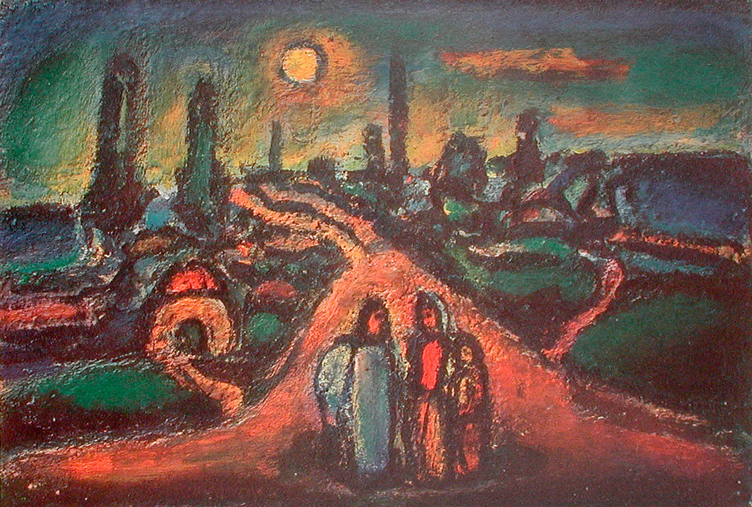 Photo de l’œuvre Crépuscule (tirée de l’album « Stella Vespertina », 1947) de Georges Rouault (Afficher en plein écran)
