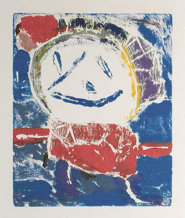 Photo de l’œuvre Sans titre (tirée de l’album « La Naissance du soleil », 1966) de Jean-Baptiste Condo (Afficher en plein écran)