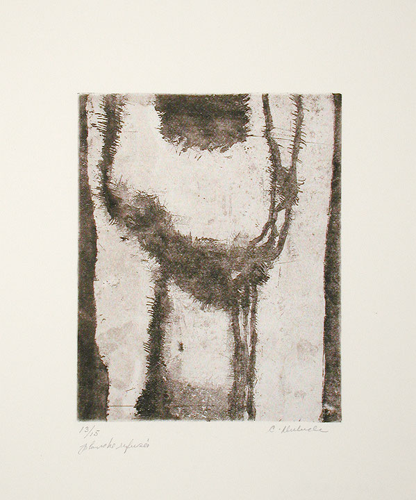 Photo de l’œuvre Sans titre (tirée de l’album « Poésies Émile Nelligan », 1967) de Claude Dulude (Afficher en plein écran)