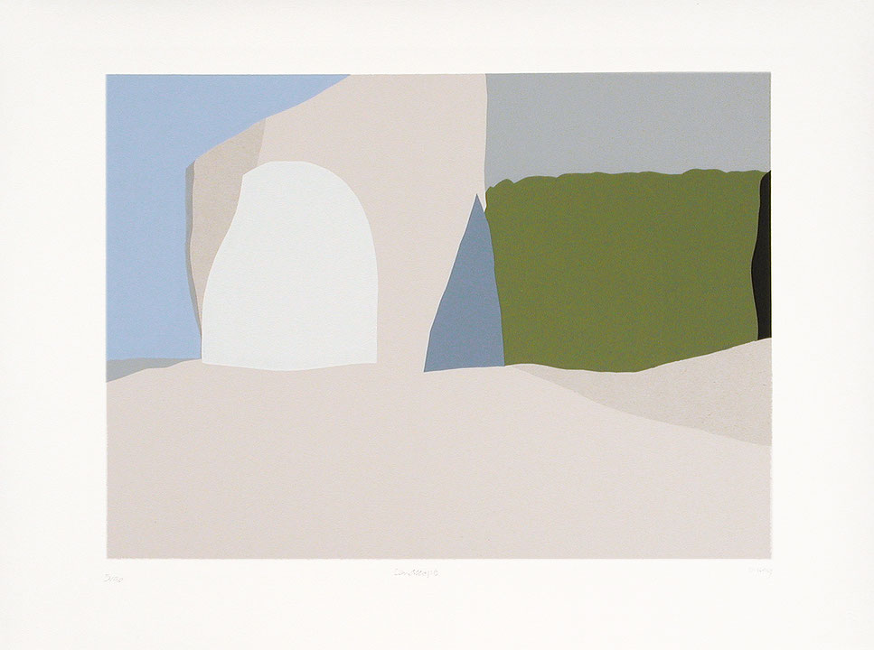 Photo de l’œuvre Landscape (tirée de l’album « Centennial Suite », 1967) de Toni Onley (Afficher en plein écran)