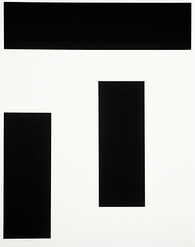 Photo de l’œuvre Noir ascendant (tirée de l’album « Noir/Blanc 1956 », 1956 - 1967) de Guido Molinari (Afficher en plein écran)
