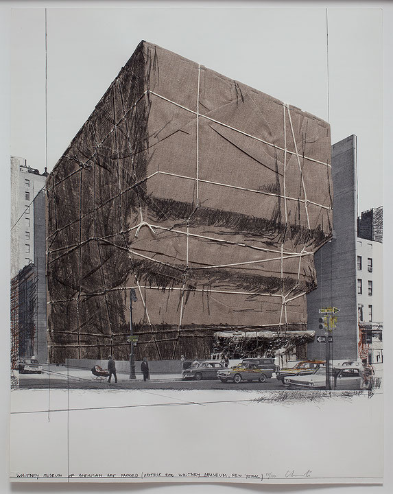Photo de l’œuvre Whitney Museum of American Art, Packed, Project for New York (de la série « Some Not Realized Projects », 1971) de Christo & Jeanne-Claude (Afficher en plein écran)