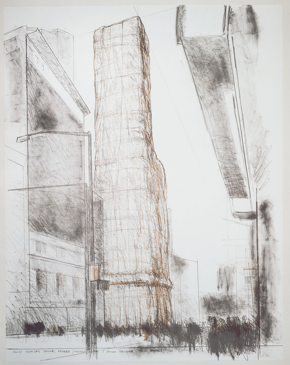 Photo de l’œuvre Allied Chemical Tower, Packed Project for 1 Times Square, New York (de la série « Some Not Realized Projects », 1971) de Christo & Jeanne-Claude (Afficher en plein écran)