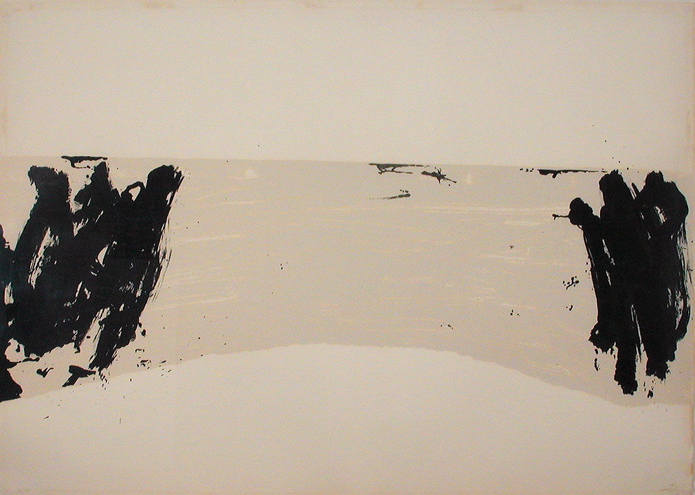 Photo de l’œuvre Deux taches symétriques de Antoni Tàpies (Afficher en plein écran)