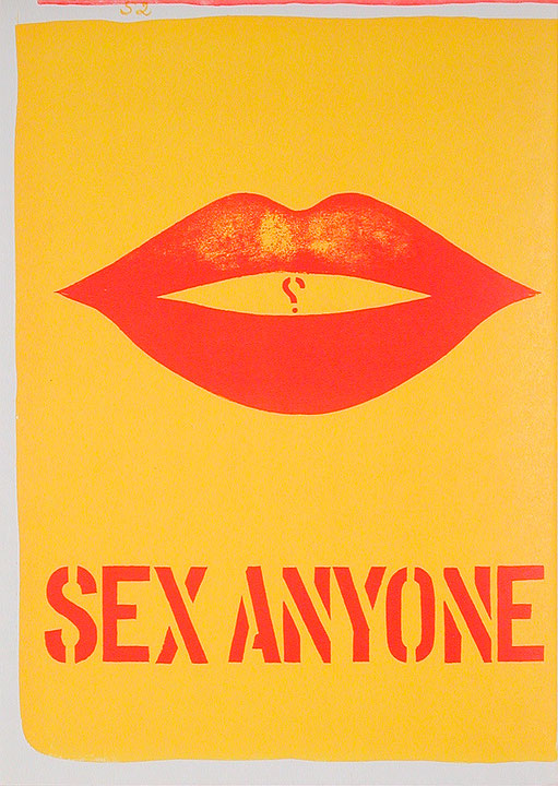 Photo de l’œuvre Sex Anyone (tirée de l’album « 1 ¢ Life », 1964) de Robert Indiana (Afficher en plein écran)