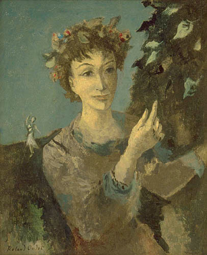 Photo de l’œuvre Jeune fille à la couronne de fleurs de Roland Oudot (Afficher en plein écran)