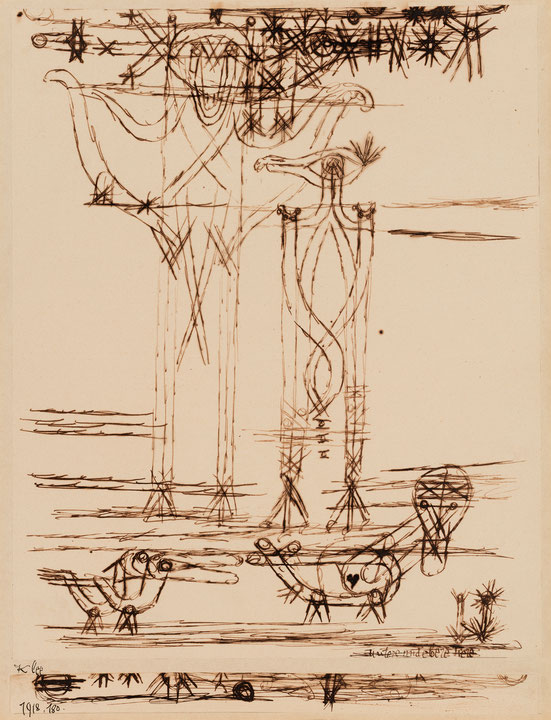 Photo de l’œuvre Untere und obere Tiere de Paul Klee (Afficher en plein écran)