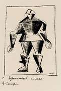 Photo de l’œuvre Hercule (tirée de l’album « Sieg über die Sonne », 1913) de Kasimir Malevich
