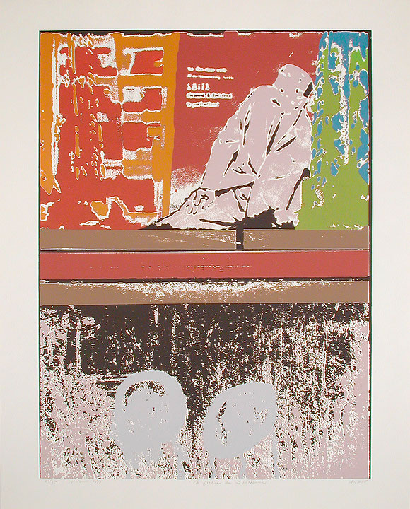Photo de l’œuvre La Façade du Baltabarin (tirée de l’album « Tout en passant », 1978) de Michel Leclair (Afficher en plein écran)