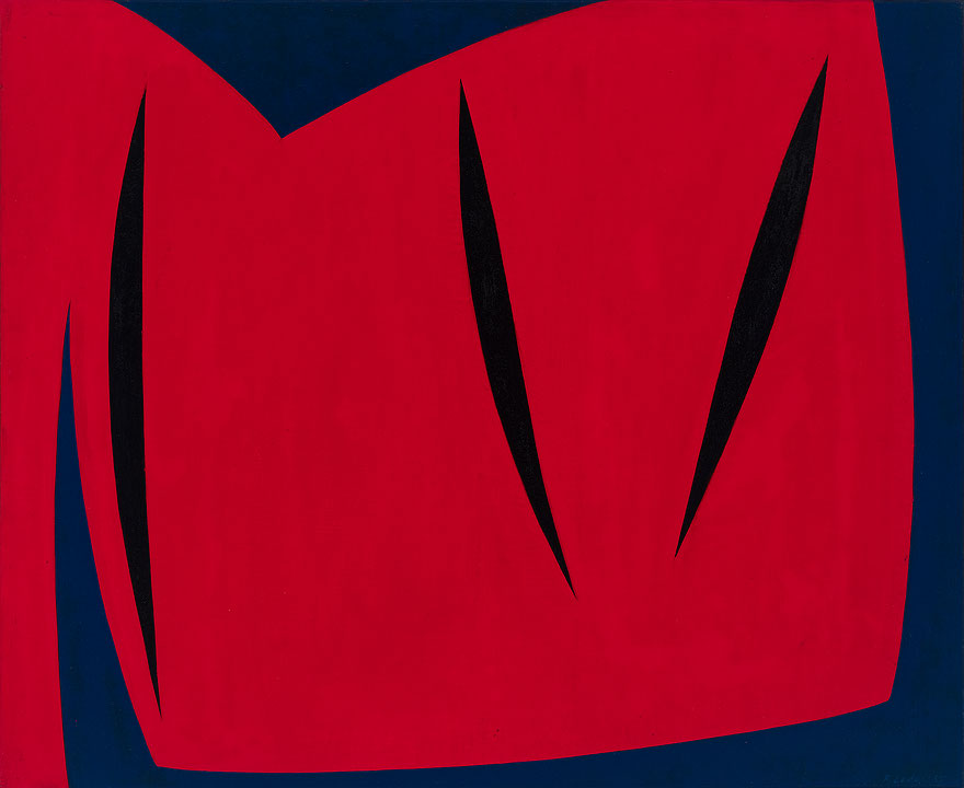 Photo de l’œuvre Composition rouge-bleu-noir de Fernand Leduc (Afficher en plein écran)