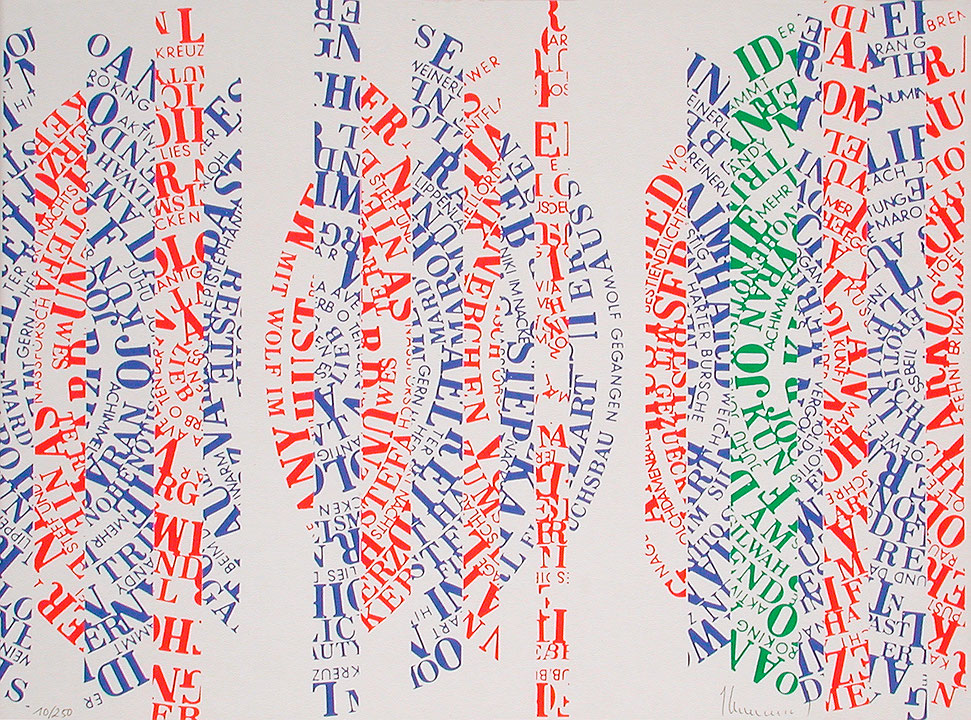 Photo de l’œuvre Poem Print de Ferdinand Kriwet (Afficher en plein écran)