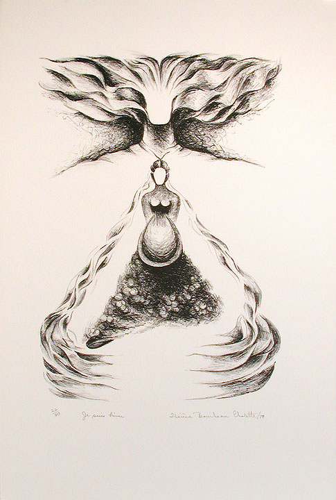 Photo de l’œuvre Je suis hiver (tirée de l’album « Mutances », 1980) de Thérèse Bourbeau-Cholette (Afficher en plein écran)