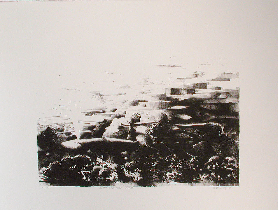 Photo de l’œuvre Avant-dernière boîte (tirée de l’album « La Boîte », 1981) de Denis Langlois (Afficher en plein écran)