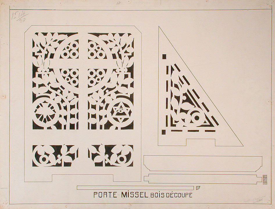 Photo de l’œuvre Porte-missel, bois découpé de Paul-Émile Borduas (Afficher en plein écran)
