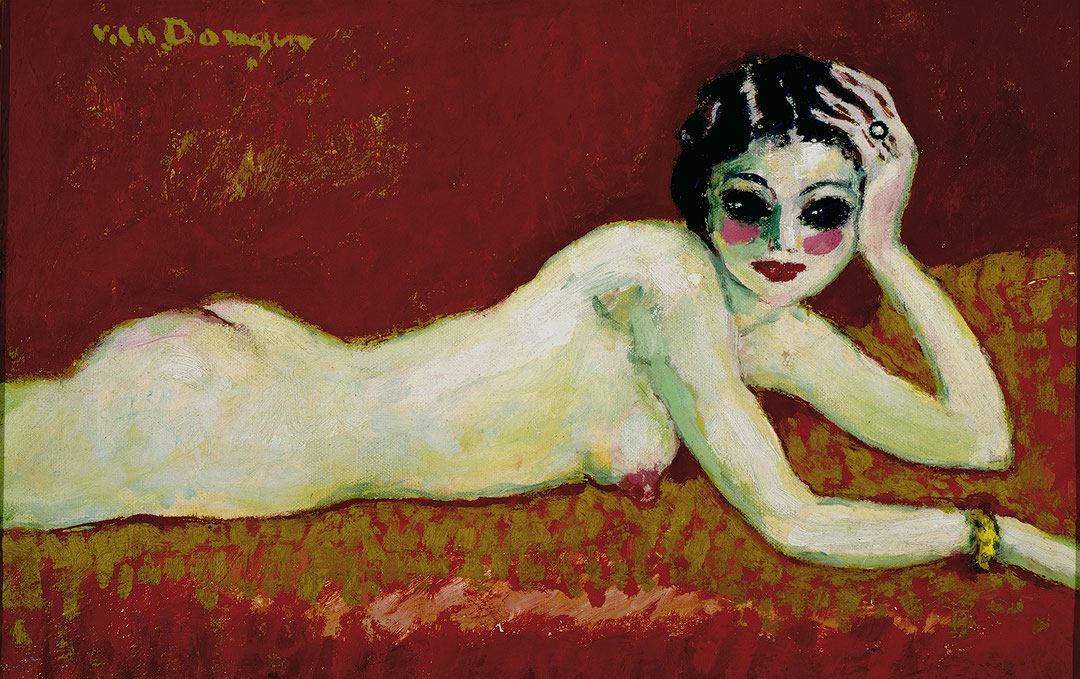 Photo de l’œuvre Nude on a Red Sofa « Farniente » de Kees van Dongen (Afficher en plein écran)