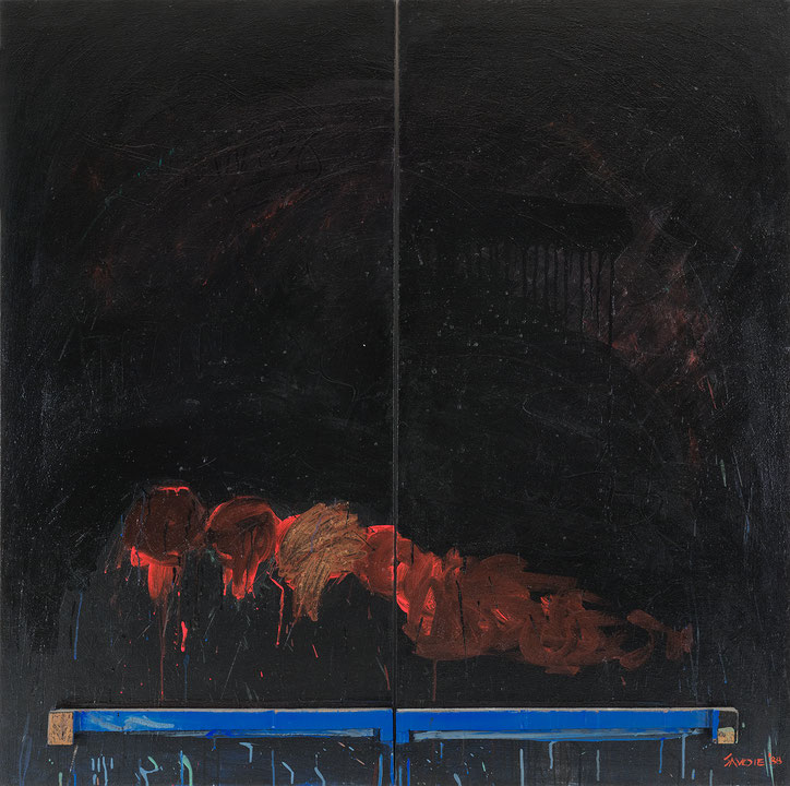 Photo de l’œuvre Bâton bleu (de la série « Arbres », 1988 - 1989) de Roméo Savoie (Afficher en plein écran)
