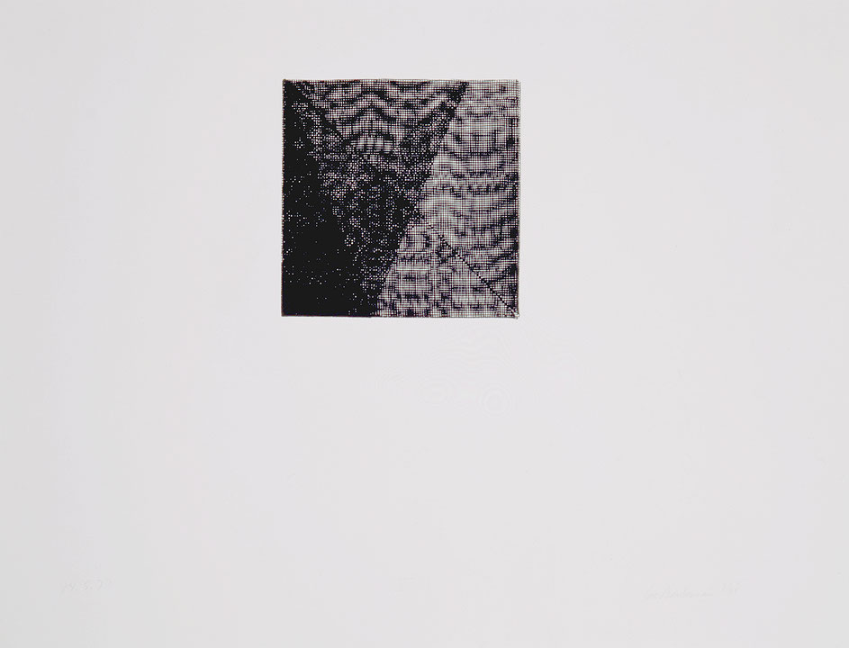 Photo de l’œuvre Pliage X (tirée de l’album « Pliages », 1977) de Luc Bourbonnais (Afficher en plein écran)