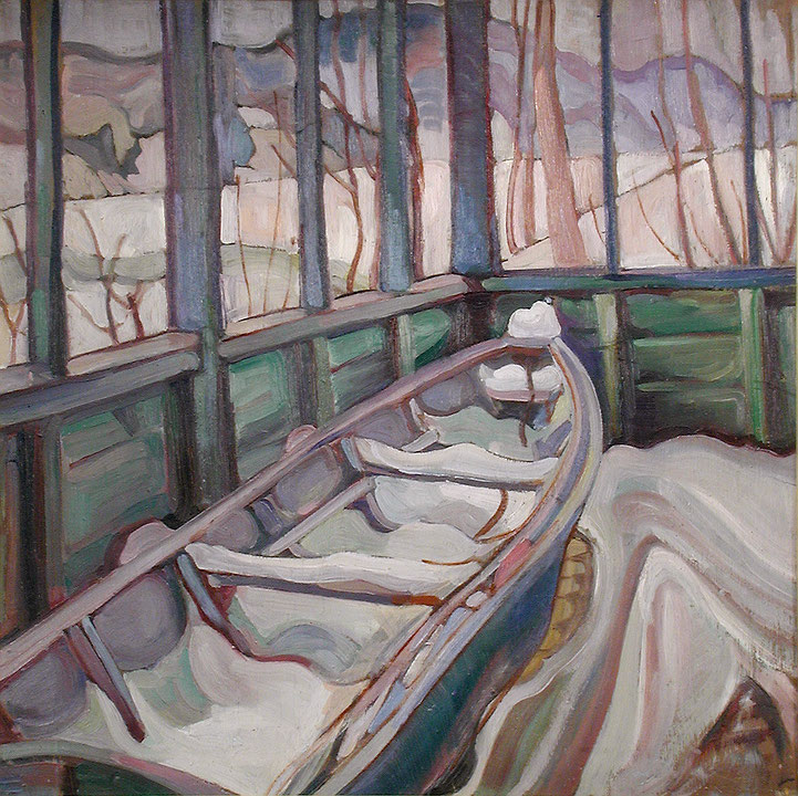 Photo de l’œuvre Boat in Boathouse de Pegi Nicol MacLeod (Afficher en plein écran)