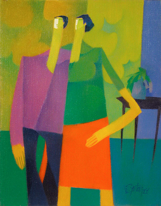 Photo de l’œuvre Couple enlacé de Claude Le Sauteur (Afficher en plein écran)
